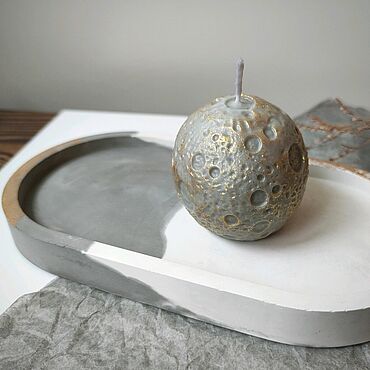 Сувениры и подарки ручной работы. Ярмарка Мастеров - ручная работа Свеча Луна. Handmade.