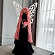 Angel macrame large wings EMO black dress, Interior doll, Novosibirsk,  Фото №1