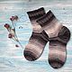 Knitted socks 42-43 wool, men's gray white black domino. Socks. knitsockswool. Online shopping on My Livemaster.  Фото №2