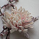 Бело-розовая хризантема, Украшения для причесок, Лондон,  Фото №1