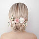 Заказать Невидимки с цветами в прическу Blush flowers. Lutik wedding. Ярмарка Мастеров. . Украшения для причесок Фото №3