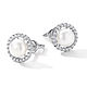 Серьги-пусеты с жемчугом и фианитами из серебра 925 Pepela Jewelry, Серьги-пусеты, Кострома,  Фото №1