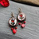 Заказать Серьги Аленький Цветочек Медные. NadyaBriJewelry. Ярмарка Мастеров. . Серьги классические Фото №3