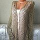 Hand-knitted openwork cardigan 'Zolotinka'. Cardigans. hand knitting from Galina Akhmedova. My Livemaster. Фото №4