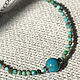 Order Thin women's bracelet made of natural turquoise. kvk1. Livemaster. . Bead bracelet Фото №3