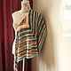 Bactus turquoise brown knitted shawl Sea Breeze. Pareos. BarminaStudio (Marina)/Crochet (barmar). My Livemaster. Фото №5