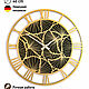 Wall gold clock 'Fans' 40 cm, Watch, Samara,  Фото №1