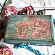 Box of birch 'Roses and turquoise'. Box. Things history. Online shopping on My Livemaster.  Фото №2