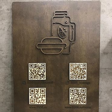 Подставка для qr кода на стол