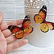 Transparent Earrings Orange Yellow Butterfly. Earrings. WonderLand. My Livemaster. Фото №4