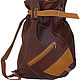 Рюкзак кожаный однолямочный. Цвет: коричневый-песочный. Рюкзаки. SofiTone. Ярмарка Мастеров.  Фото №4