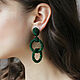 Earrings Rings: green. bead earrings. Congo earrings. GALATHEA. Online shopping on My Livemaster.  Фото №2