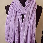 Аксессуары handmade. Livemaster - original item Knitted Purple Stole. Handmade.