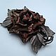 VELDA flower brooch from genuine leather and suede. Brooches. Aunt's shop BIJU.... Online shopping on My Livemaster.  Фото №2