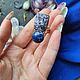 Order Double ring lapis lazuli, lepidolite. Ural Jeweler (artelVogul). Livemaster. . Rings Фото №3