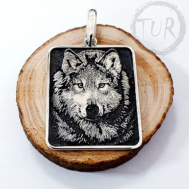 Украшения ручной работы. Ярмарка Мастеров - ручная работа Кулон "Волк". Handmade.