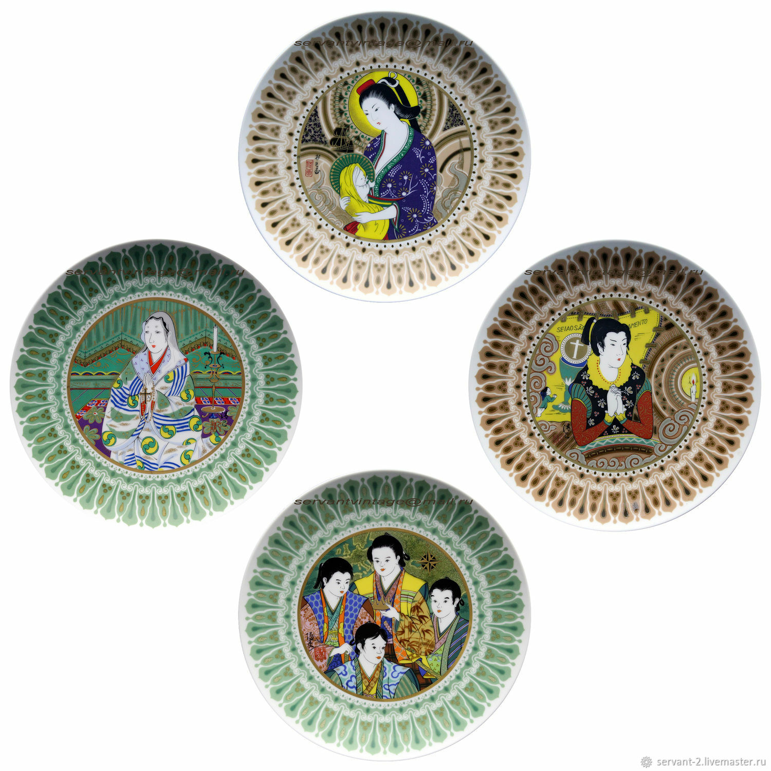 Винтаж: Noritake японские тарелки Рождественские коллекционные в ...
