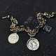 Pulsera de cadena con colgantes de monedas, Chain bracelet, Moscow,  Фото №1