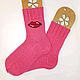 RussianSocks Коралловые вязаные носки женские розовые носочки дочке. Носки. RussianSocks ВЯЗАНЫЕ НОСКИ ВАРЕЖКИ. Ярмарка Мастеров.  Фото №4