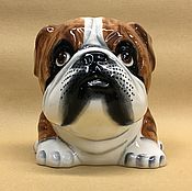 Сувениры и подарки handmade. Livemaster - original item English Bulldog Porcelain Piggy Bank. Handmade.
