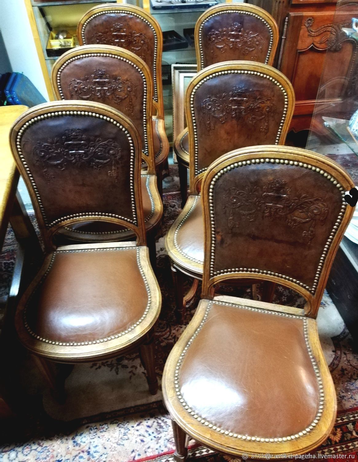 Vintage Antique Furniture Chairs Magnifique Leather Wood French Kupit Na Yarmarke Masterov Kzmb2com Predmety Interera Vintazhnye Orleans