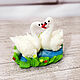 Soap swans couple handmade as a wedding gift for the newlyweds, Soap, Moscow,  Фото №1