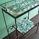 Order Wrought iron console table with mosaic. Marjana. Livemaster. . Tables Фото №3