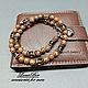 Чокер из бусин дерева венге энергия жизни. Чокер. accessories for men. Ярмарка Мастеров.  Фото №5
