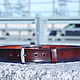 Men's leather belt ' Red Wood». Straps. CRAZY RHYTHM bags (TP handmade). My Livemaster. Фото №4