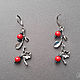 Frost berries. A bright necklace and earrings. Twigs and berries, corals. Jewelry Sets. ART ACTIVE. My Livemaster. Фото №6