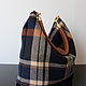 Bag: Blue Tweed Checked Hobo Bag, Large Bag. Sacks. Olga'SLuxuryCreation. Online shopping on My Livemaster.  Фото №2