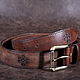 Men's leather belt "Vintage". Straps. CRAZY RHYTHM bags (TP handmade). My Livemaster. Фото №5