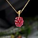 Pink Raspberry pendant on a gold chain. Pendant. ToutBerry. My Livemaster. Фото №5