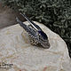Order Ring, silver angel Sapphire for Alexandra. Shard Noir - handmade jewelry. Livemaster. . Rings Фото №3