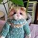 Вязаный котик в свитере, Амигуруми куклы и игрушки, Королев,  Фото №1
