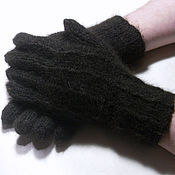 Аксессуары handmade. Livemaster - original item Men`s knitted gloves Classic. Handmade.