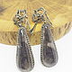 Earrings with filigree Iolanthe (obsidian). Earrings. Selberiya shop. My Livemaster. Фото №6