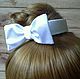 Headband with hair bow on a bun (the bun) for school, Hairpins and elastic bands for hair, Belgorod,  Фото №1