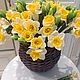 Нарциссы real touch. Цветы. Flowers16kzn-. Ярмарка Мастеров.  Фото №5