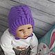Комплект чепчик и пинетки, подарок новорождённому. Комплекты одежды для малышей. Вязание для детей (masterskaya-radosti). Ярмарка Мастеров.  Фото №4