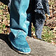 Заказать botas: Botas altas de piel de Pony de otoño - azul. Febe-handmade. Ярмарка Мастеров. . High Boots Фото №3