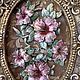Order Wall panel with voluminous flowers in a lace frame. beautifulcrafts. Livemaster. . Panels Фото №3