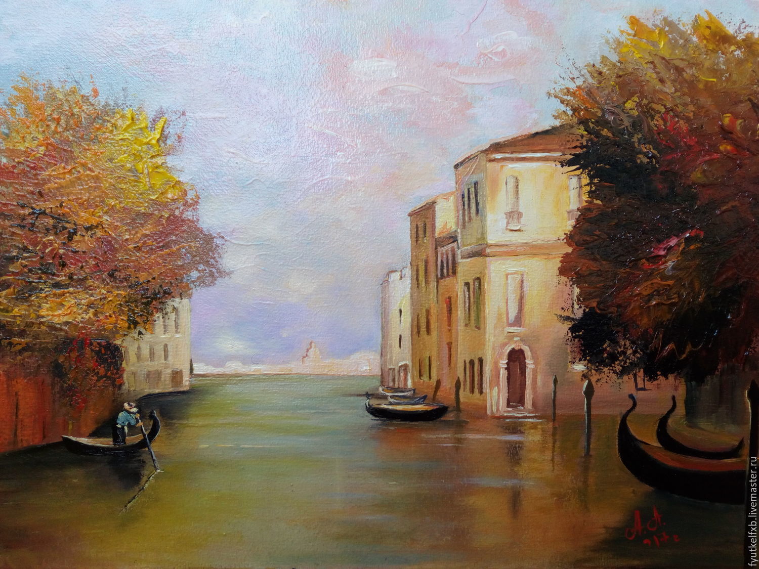 Old Good Venice Oil Painting On Canvas купить на