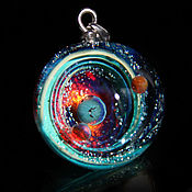 Украшения handmade. Livemaster - original item Pendant ball Futurity. Cosmos Galaxy Universe Planet Star. Handmade.