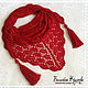 Bacchus knit, a shawl, a handkerchief on the neck Red currant, Shawls, Novosibirsk,  Фото №1
