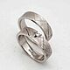 Wedding rings with a scratched texture made of silver (Ob70), Wedding rings, Chelyabinsk,  Фото №1