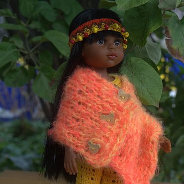 Как связать пончо и шапочку для куклы Барби | Самошвейка - сайт о шитье и рукоделии
