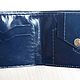 Order Dark Blue Leather Wallet, Movie Wallet. Made In Rainbow. Livemaster. . Wallets Фото №3