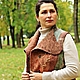 Жилет валяный "Осенний джаз". Жилеты. Дизайнерский эксклюзив от Ирины Федотовой.. Ярмарка Мастеров.  Фото №4