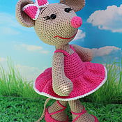 Куклы и игрушки handmade. Livemaster - original item knitted toy. Mouse ballerina. Handmade.